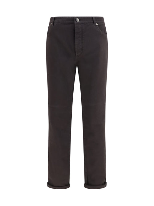 Brunello Cucinelli Jeans with turn-up hem - Dark Brown