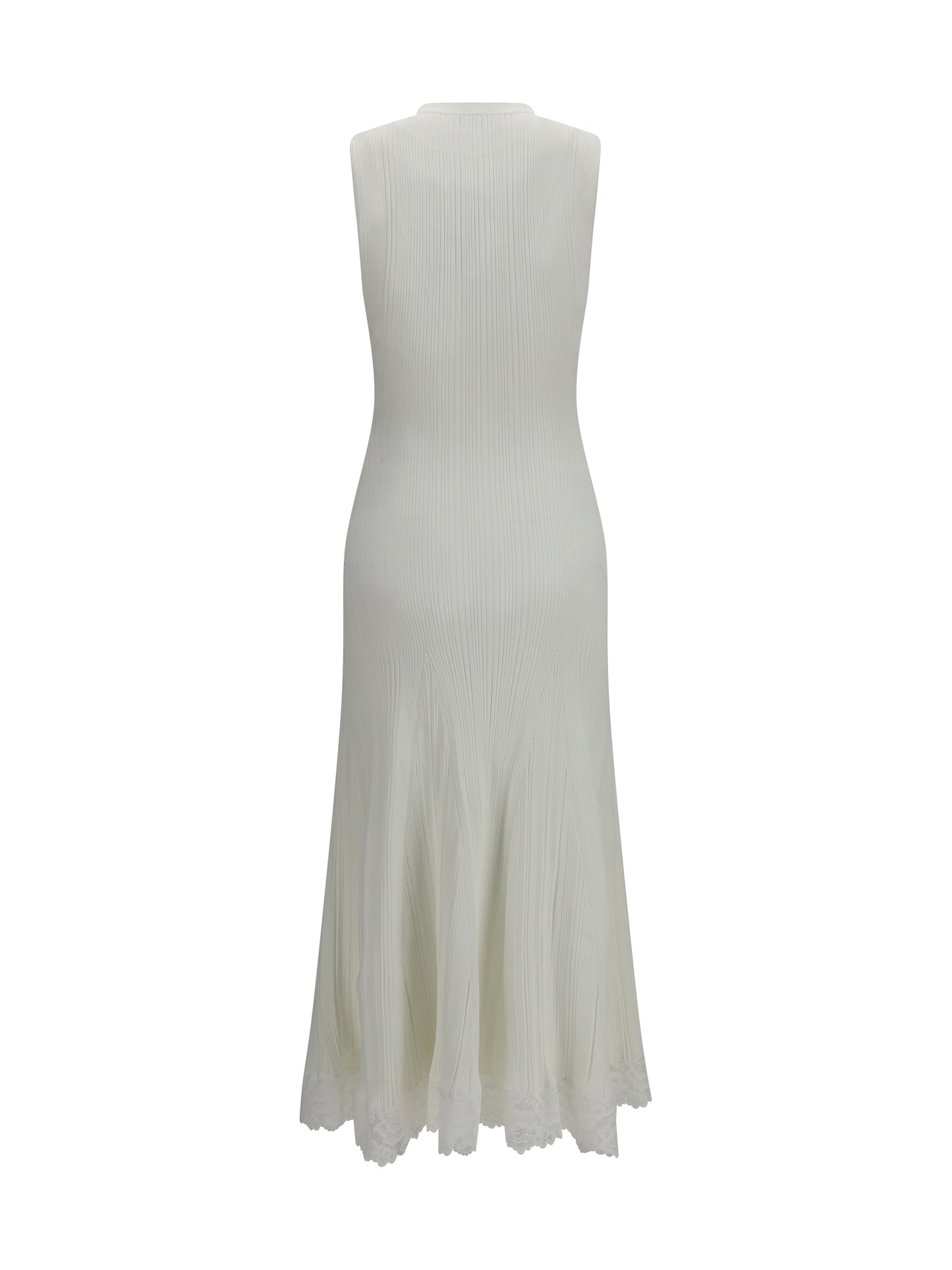 SELF-PORTRAIT Knit midi Dress with lace inserts