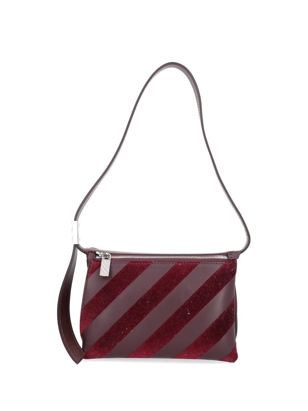 Off-White "Sandbag 404" Leather Bag - Bordeaux