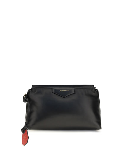 Givenchy Antigona Bomber lambskin Pouch - Black
