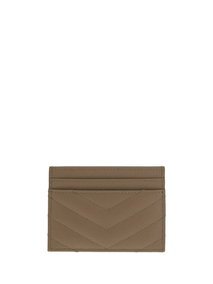 SAINT LAURENT Matelassé leather Cardholder