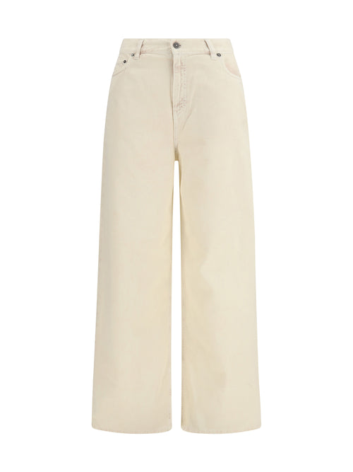 Golden Goose Wide-leg cotton denim Jeans - Yellow