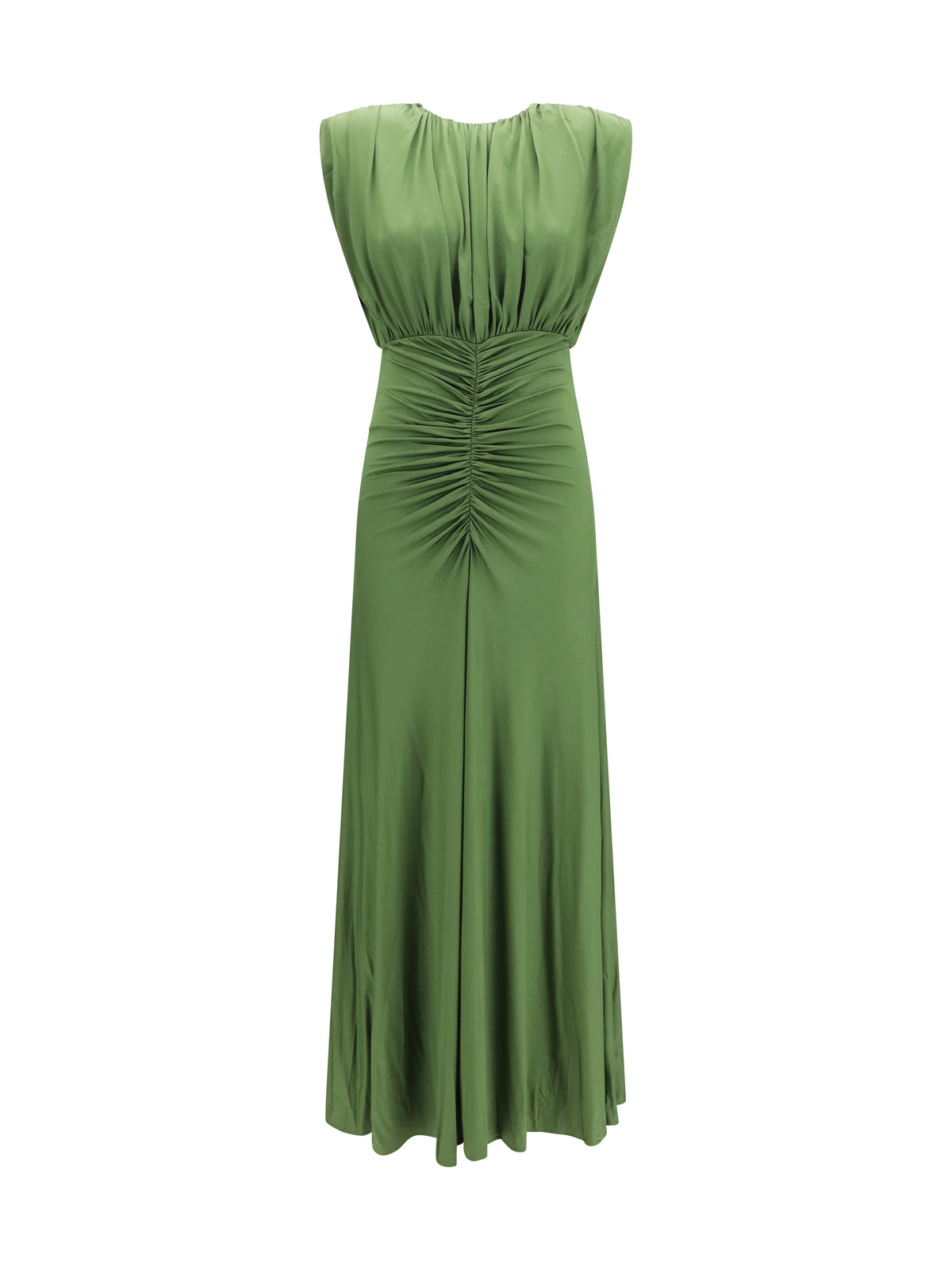 Self-Portrait Jersey gathered maxi Dress - Green