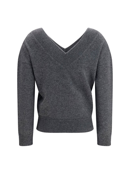Tom Ford V-Neck Sweater - Light Charcoal
