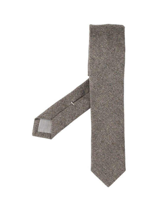 Eleventy Cashmere Blend Tie - Green