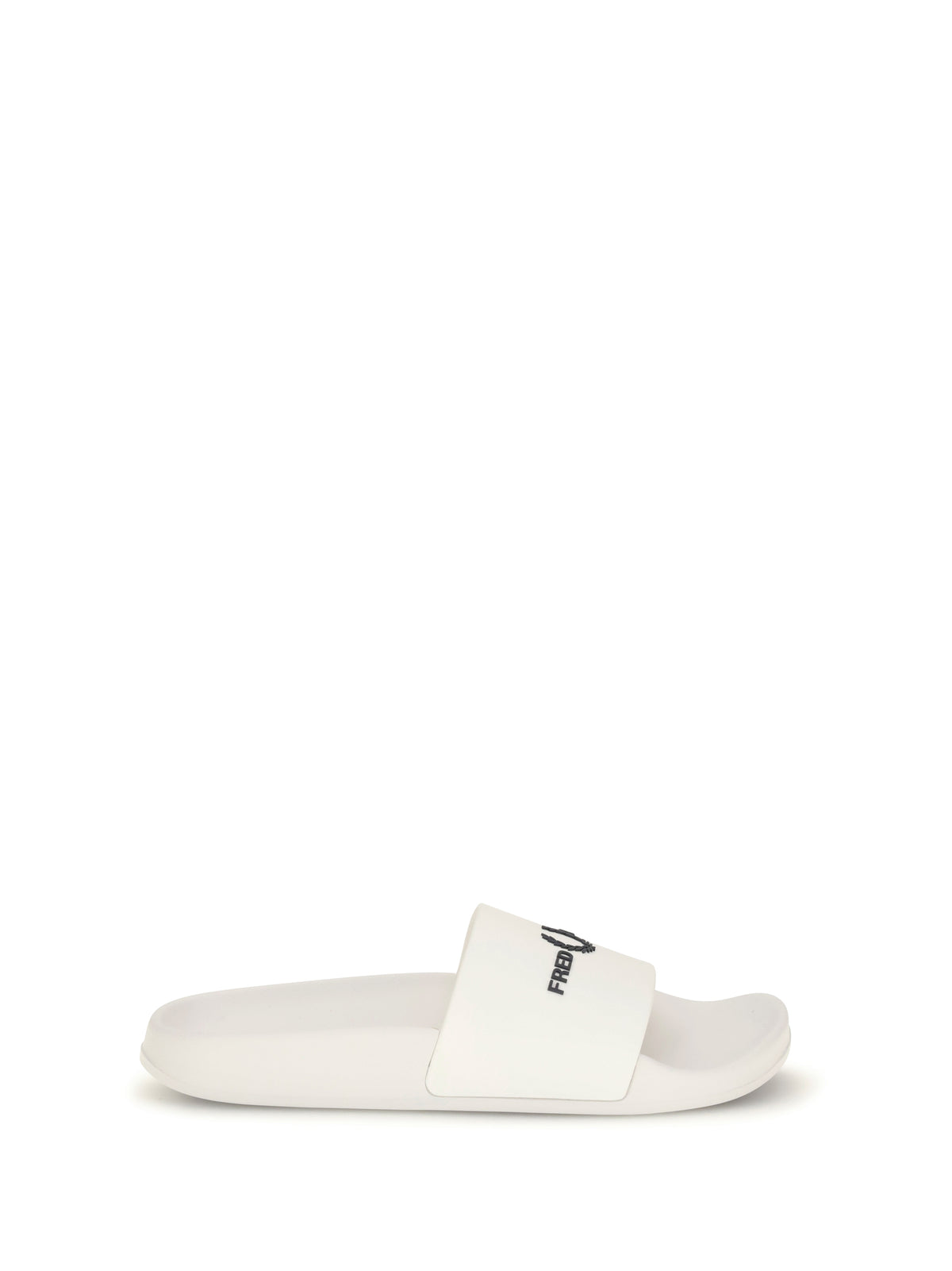 Fred Perry Rubber slides with logo - White