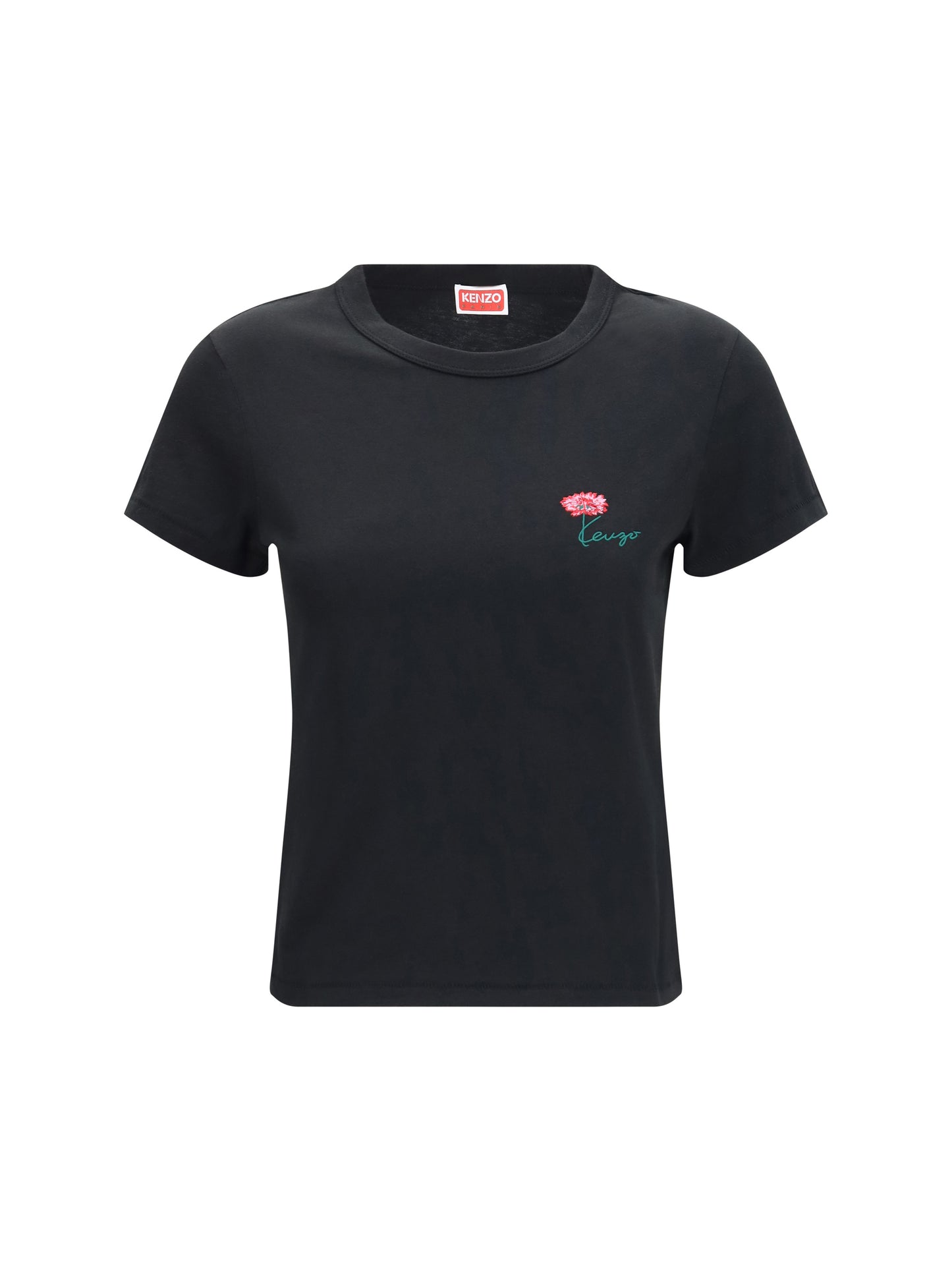 KENZO Kenzo Tulip embroidered cotton T-shirt