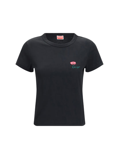 KENZO Kenzo Tulip embroidered cotton T-shirt