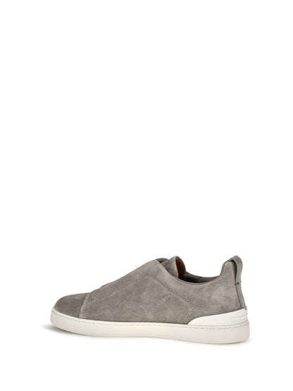 Zegna Triple Stitch suede Sneakers - E2
