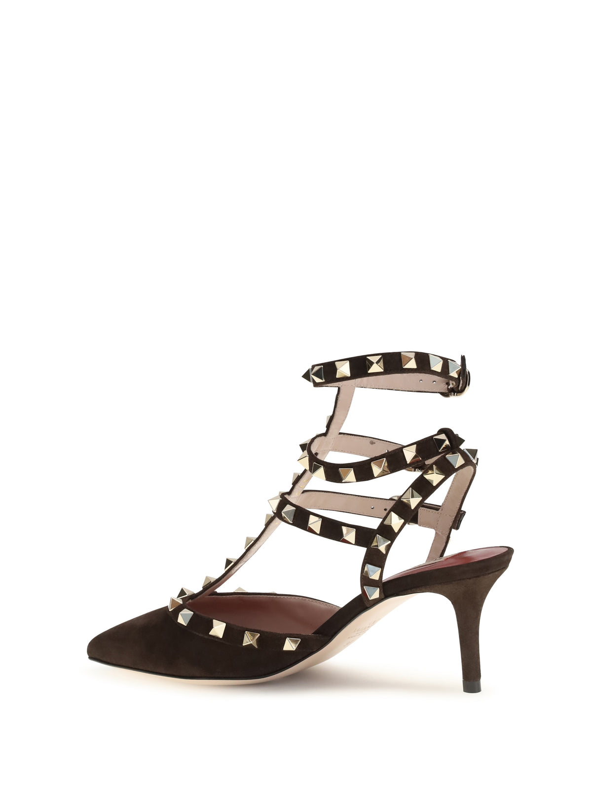 Valentino Garavani Rockstud suede Pumps - Ebony Brown
