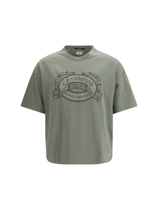 C.P. COMPANY 20/1 Jersey Short Sleeve Boxy Logo T-Shirt