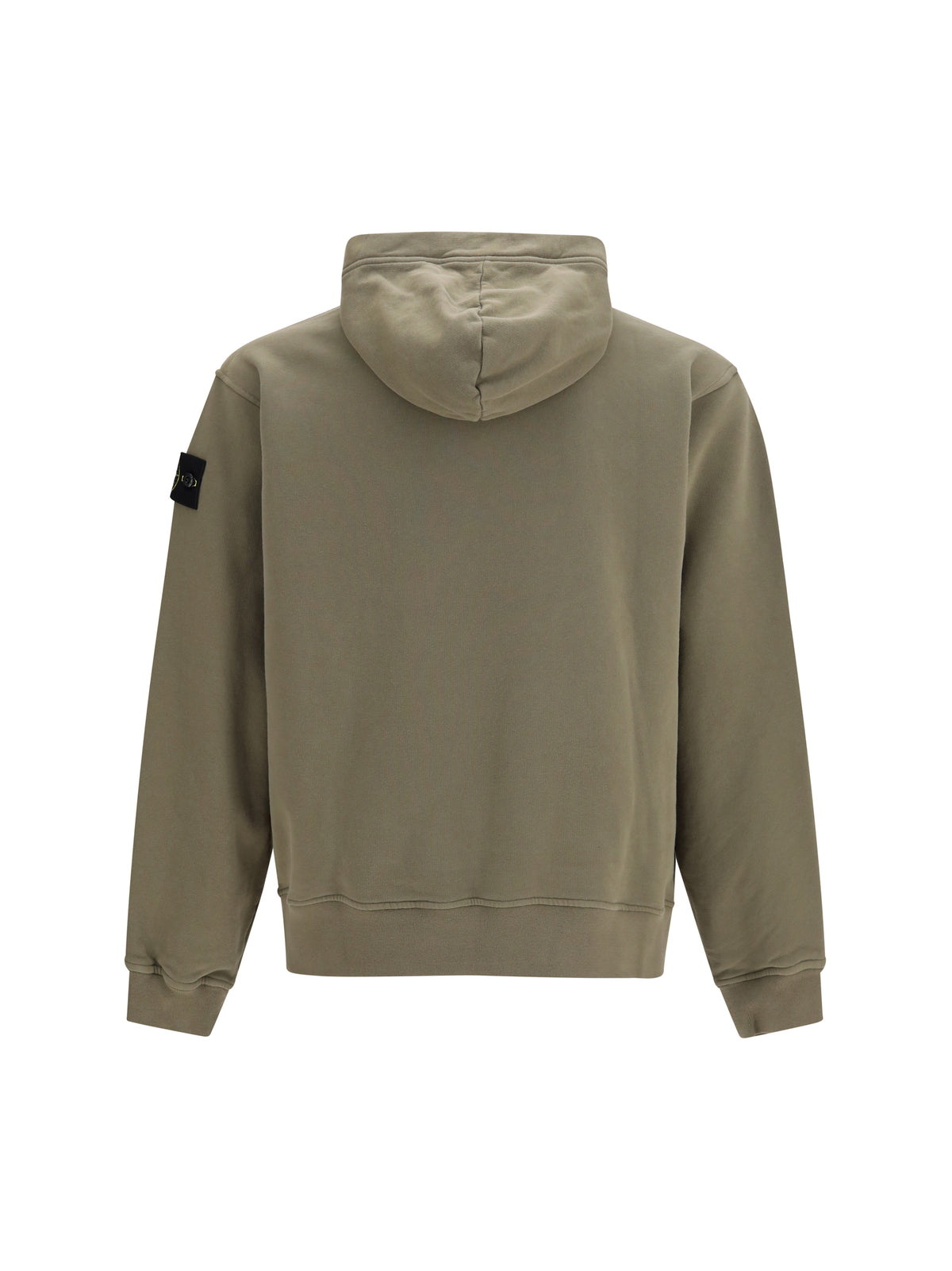Stone Island Hooded Sweatshirt with front pocket - Military Green
