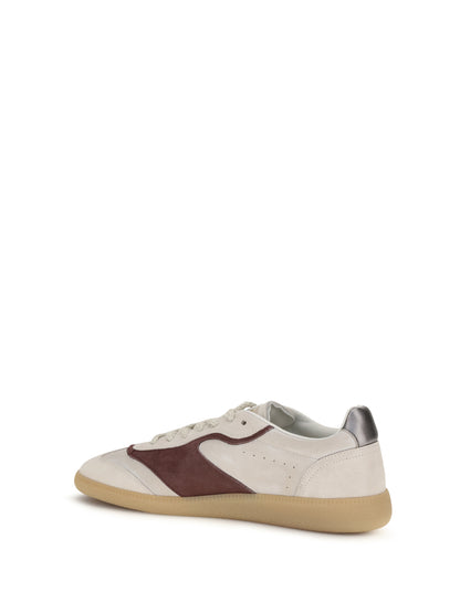 Dsquared2 Leather Sneakers - Bianco+Rosso