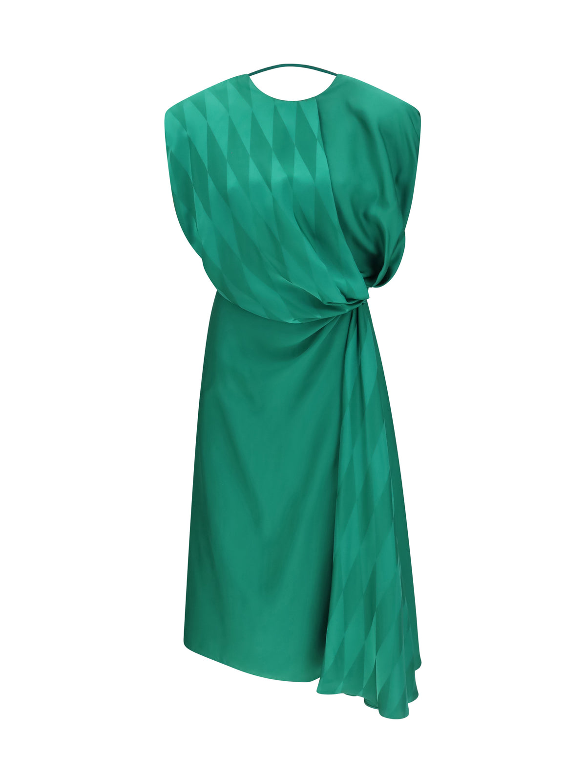 Versace Midi silk Dress with twist detail - Emerald