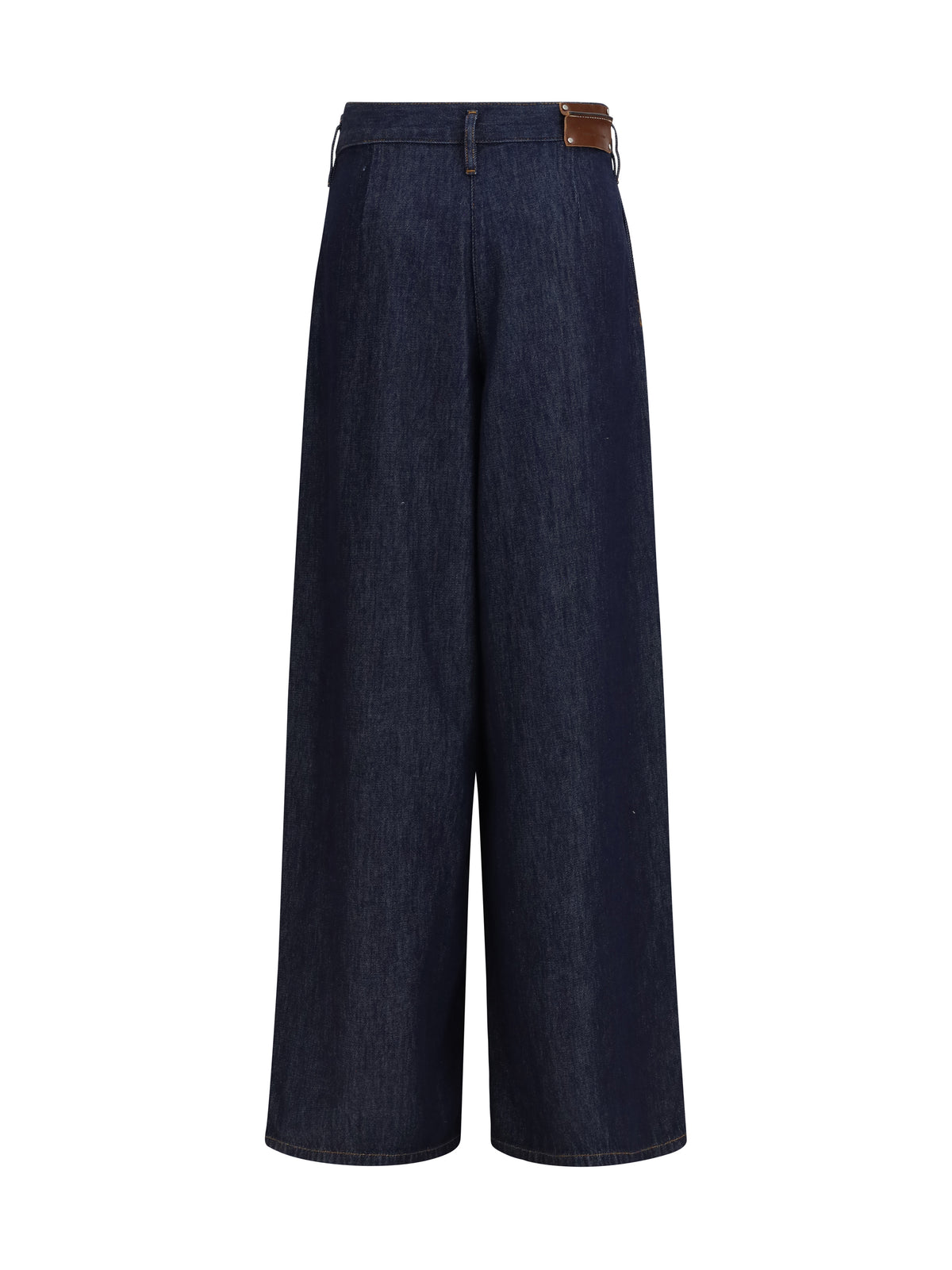 Dries Van Noten Wide-leg Jeans with pleats - Indigo