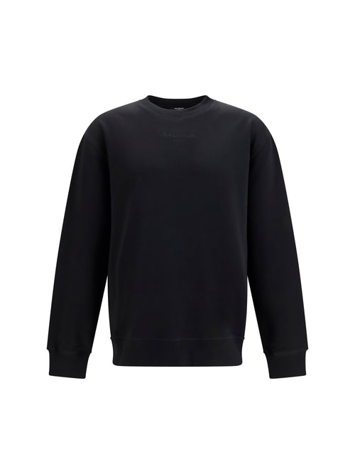 Balmain Embroidered logo crewneck Sweatshirt - Noir/Noir