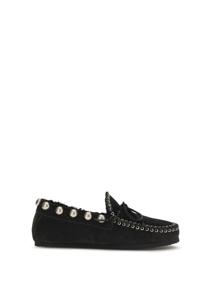 Isabel Marant Fitza suede Loafers - Faded Black