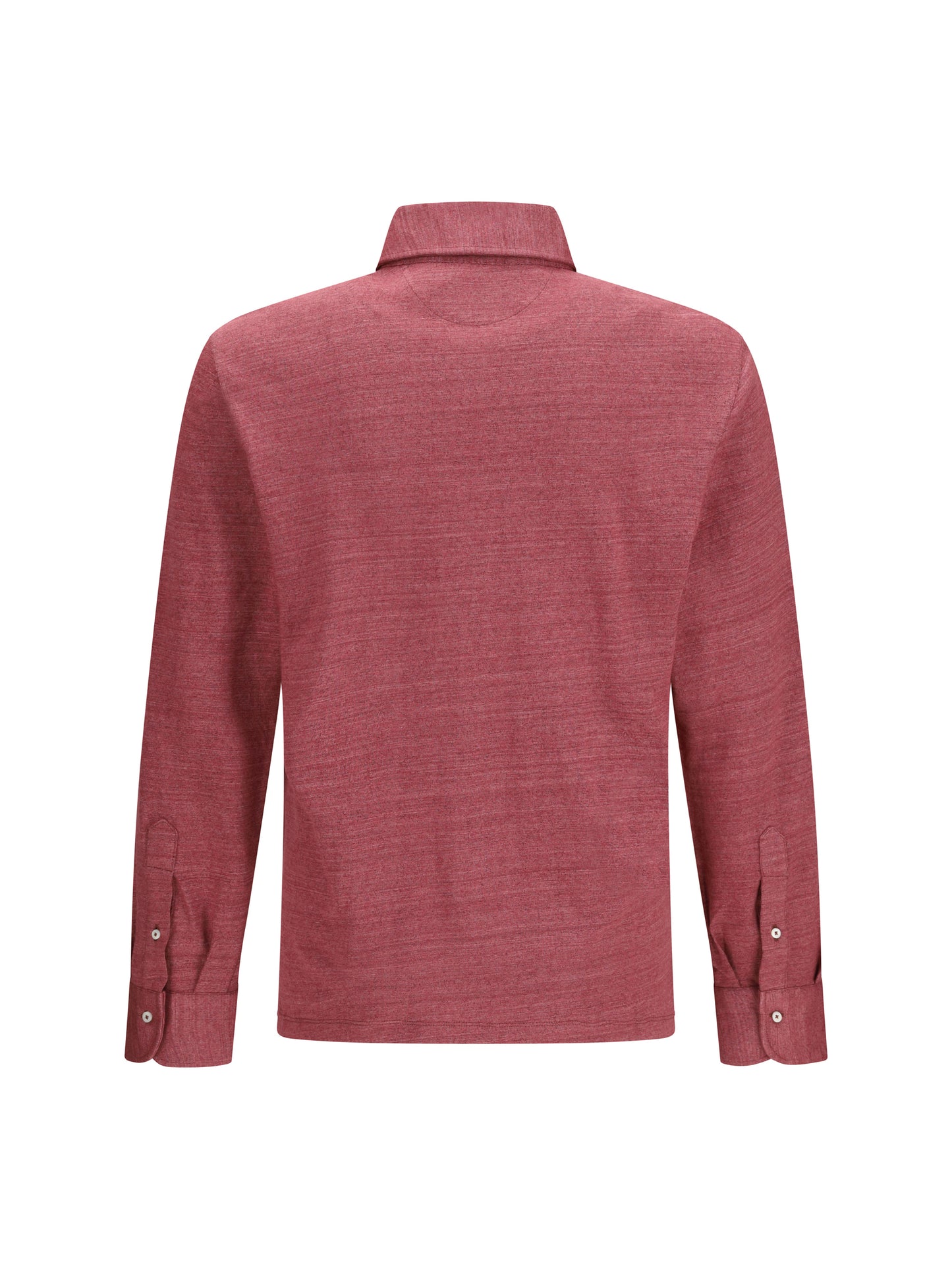 BRUNELLO CUCINELLI Long-sleeve Polo in mélange linen and cotton jersey