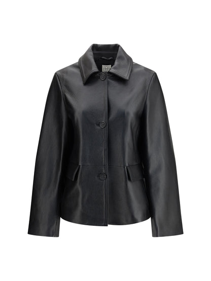 Toteme Grained leather Jacket - Black