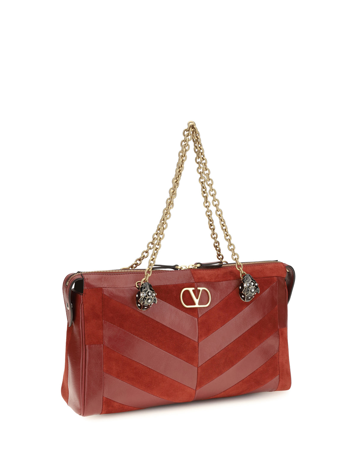 Valentino Garavani Medium Panthea Shoulder Bag - Russet Red