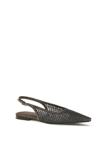 BRUNELLO CUCINELLI Pointed slingback Ballerinas