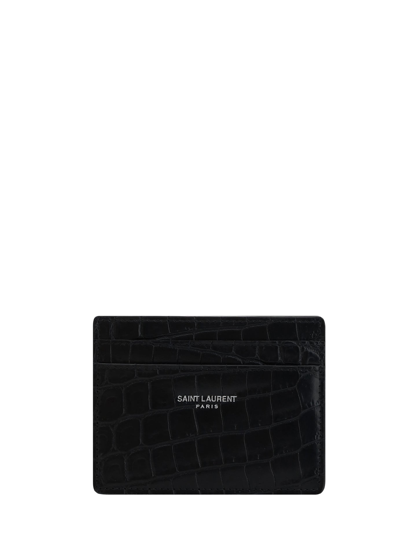 SAINT LAURENT Animal-effect leather Cardholder