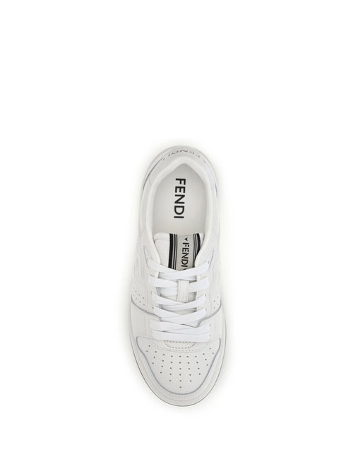 Fendi Match canvas and suede Sneakers - Uwhit+White Marr.Chi