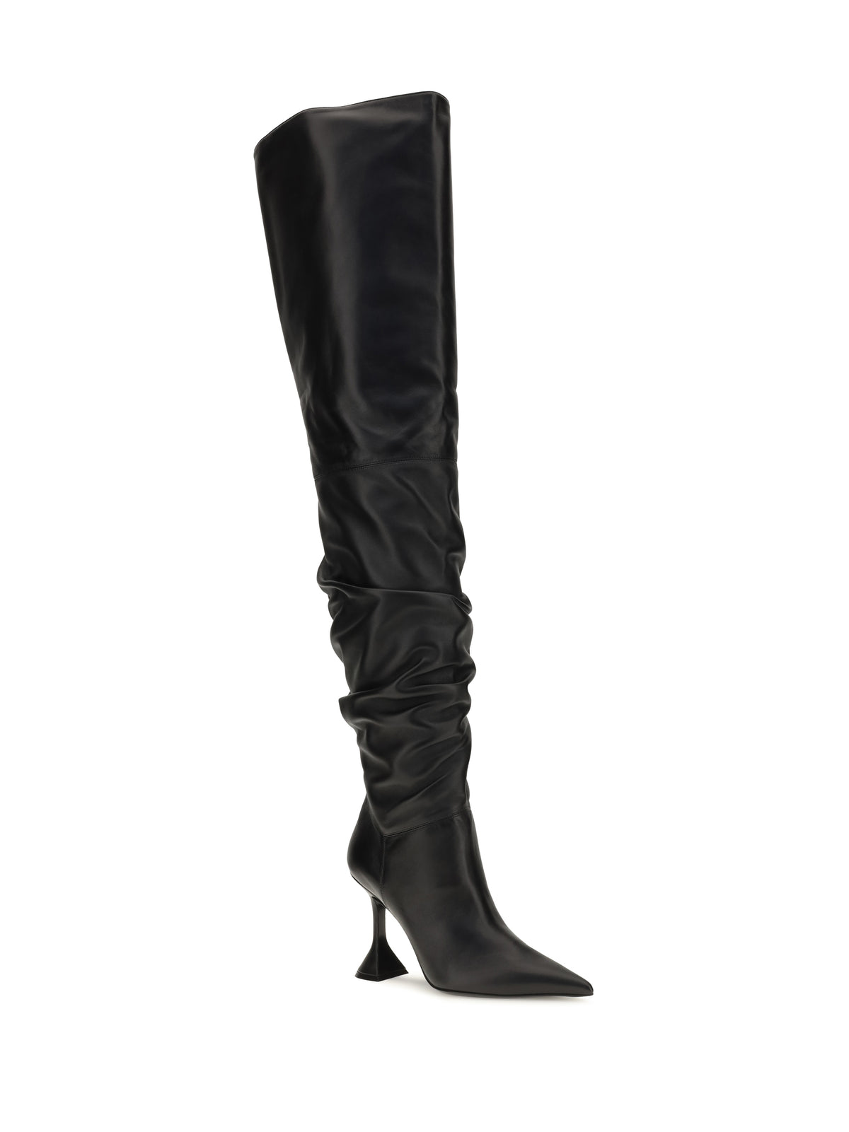 Amina Muaddi Olivia Thigh-high Boots - Black Nappa