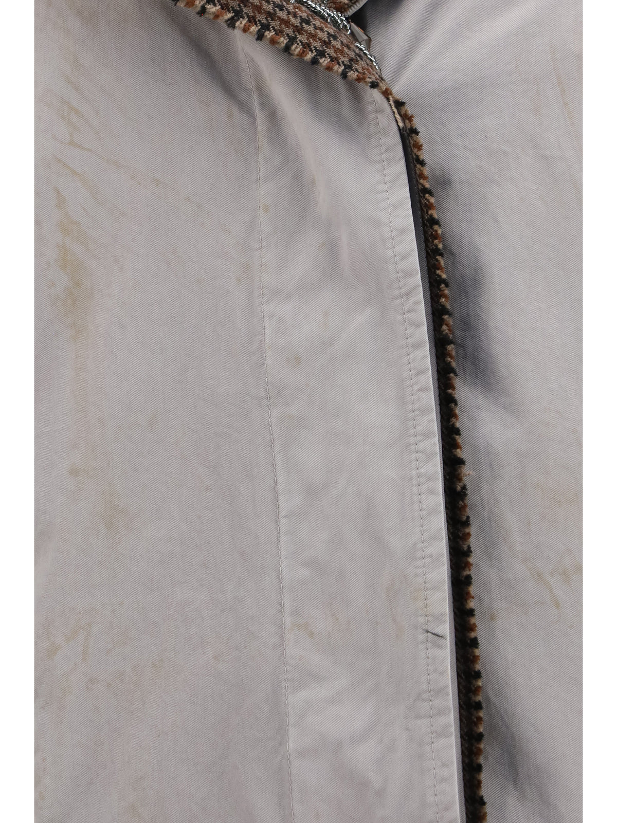 Prada Reversible single-breasted coat with gocce details - Acciaio+Tabacco