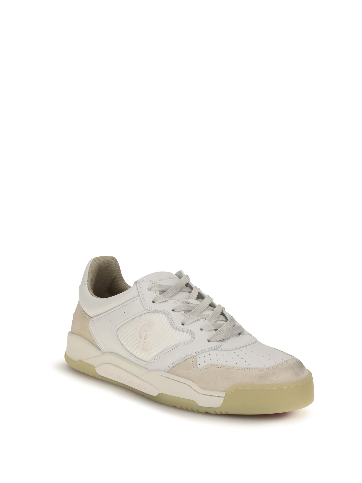 Christian Louboutin Bsktball 1 Retro Sneakers - Egg Shell/White