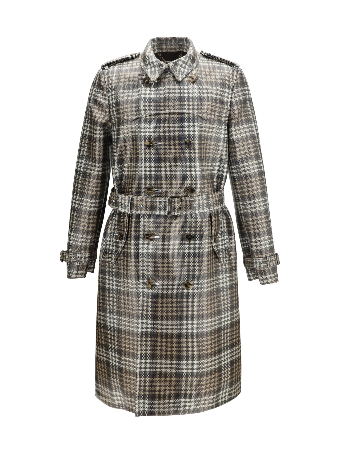 BURBERRY Double-breasted Foxfield madras Trench