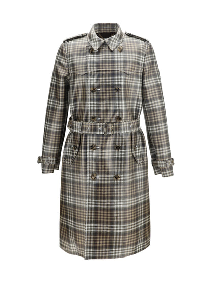 BURBERRY Double-breasted Foxfield madras Trench