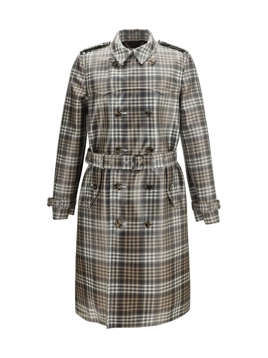 BURBERRY Double-breasted Foxfield madras Trench