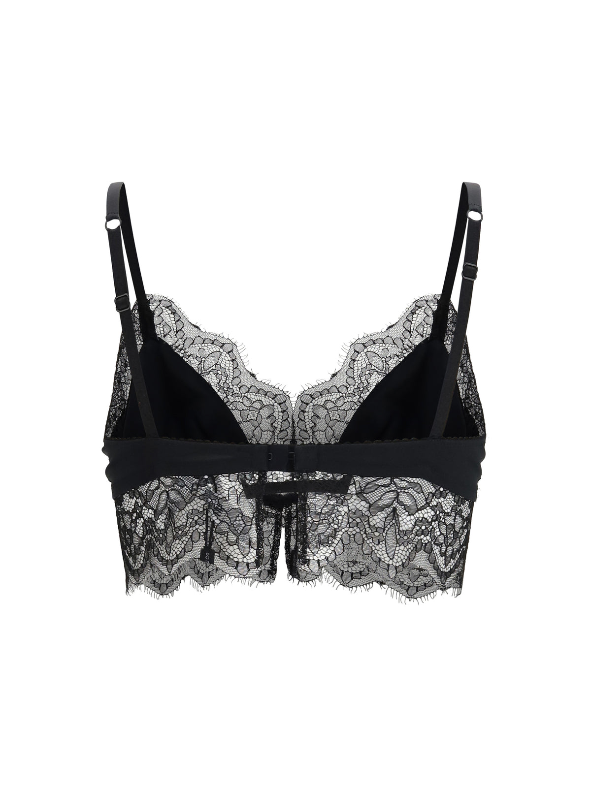 Dolce & Gabbana Satin soft-cup bralette Bra with lace - Black