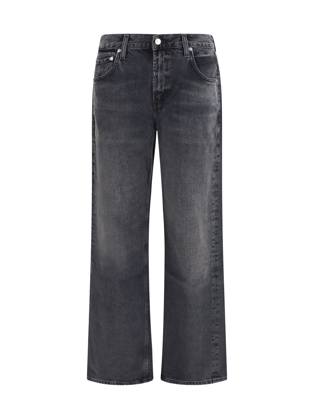 Citizens Of Humanity Wide-leg Denim Jeans - Vintage Black (Washed Black)