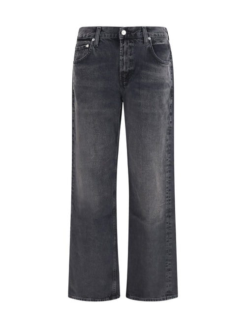 Citizens Of Humanity Wide-leg Denim Jeans - Vintage Black (Washed Black)