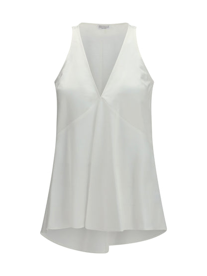 BRUNELLO CUCINELLI Cotton and silk satin Top