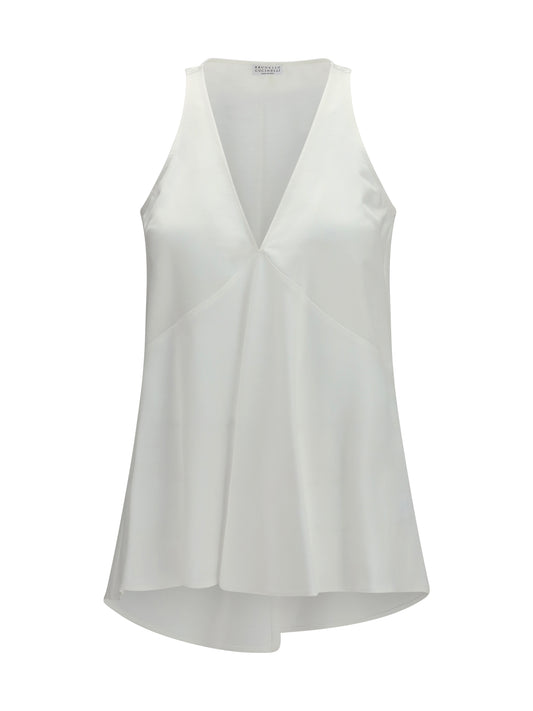 BRUNELLO CUCINELLI Cotton and silk satin Top