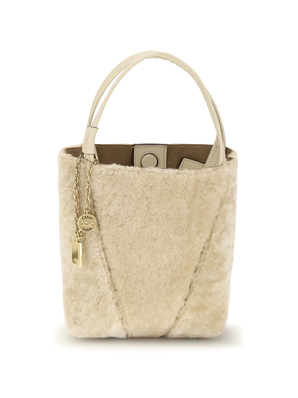 Chloé Spin bouclé Bucket Bag - Sweet Beige