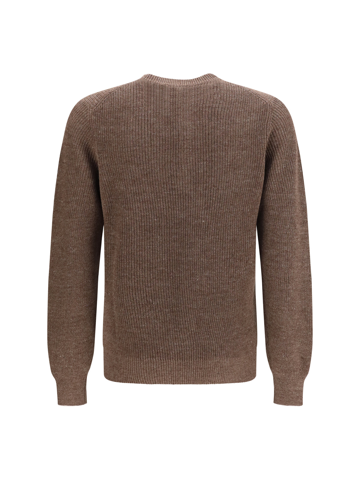 Brunello Cucinelli Cotton and linen henley Sweater - Nocciola+Yuta