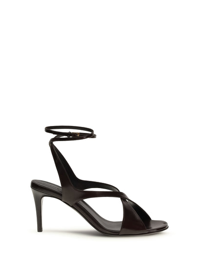 Khaite Liria Sandals - Dark Brown