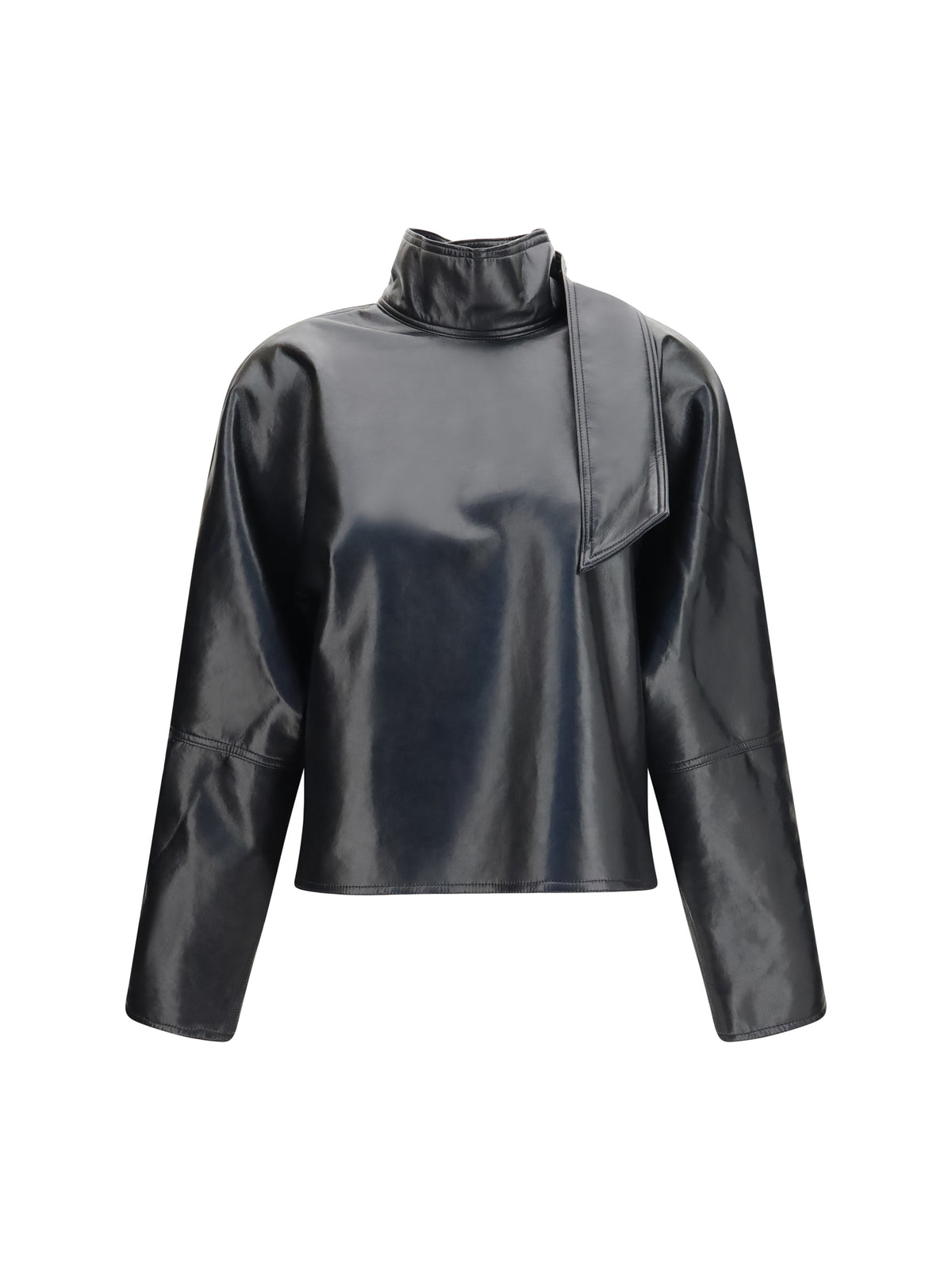 Agolde Kembra recycled leather Top - Detox (Black)