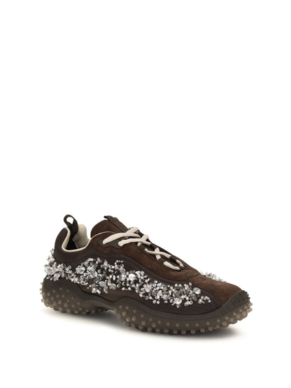 Miu Miu Suede and technical fabric Sneakers with crystals - Moro