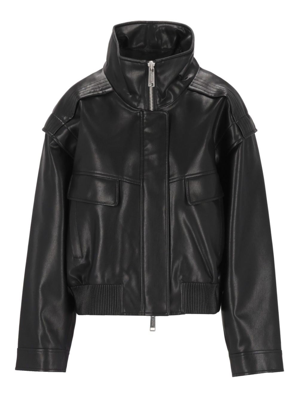 Self-Portrait Bomber Jacket - Black