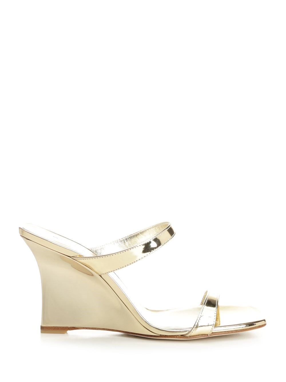 Stuart Weitzman "Vinnie" Wedge Sandals - Brown