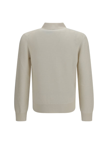Zegna Long-sleeve cashmere Polo Shirt - 001