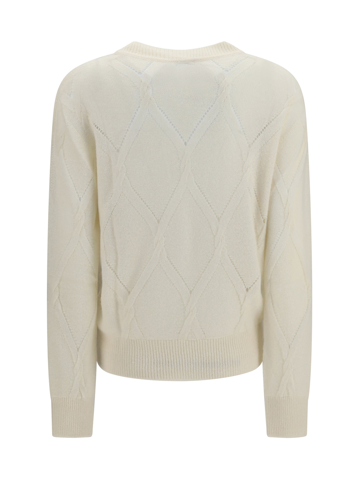 Kiton V neck Sweater - Cream
