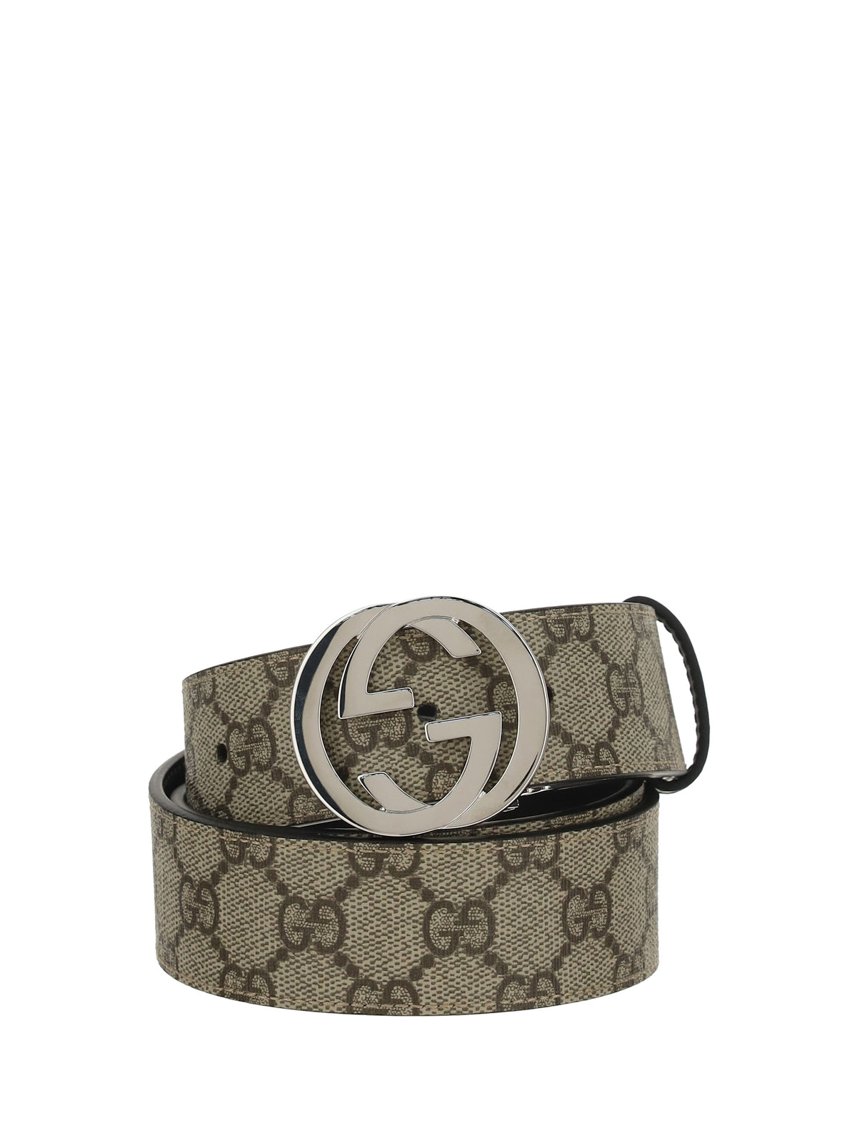 Gucci GG monogram Belt - Beige Ebony /Black