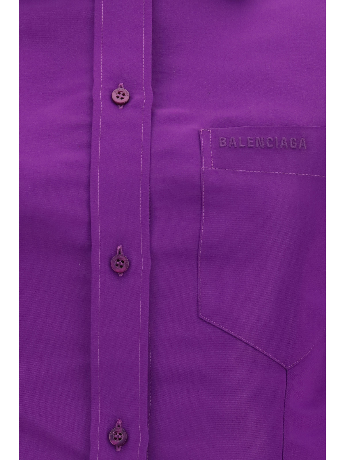 Balenciaga Asymmetric cotton Shirt - Purple