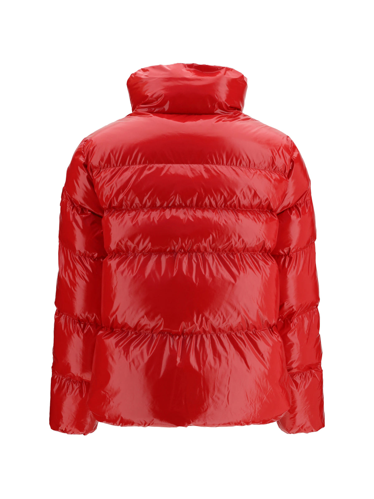 Pinko Glossy quilted Puffer Jacket - Red Burgundy Wine